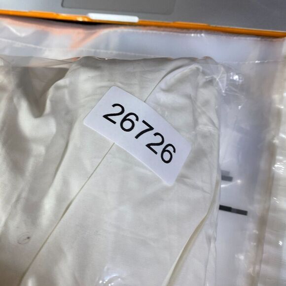 New &Merci Dress Women L Large White Striped Shift Short Lined Short Sleeve - Picture 12 of 12